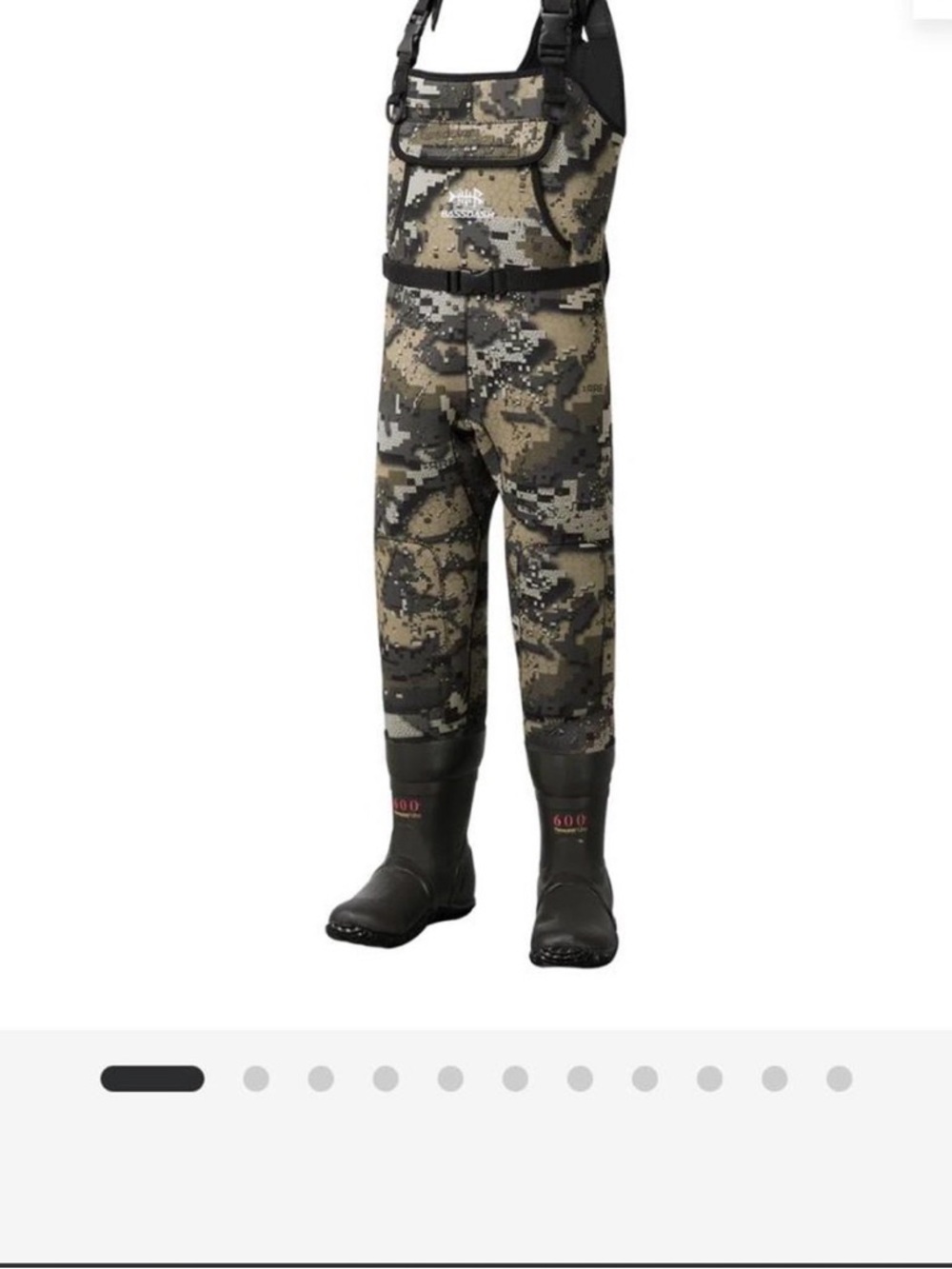 Bass Dash kids Chest Waders - Camo